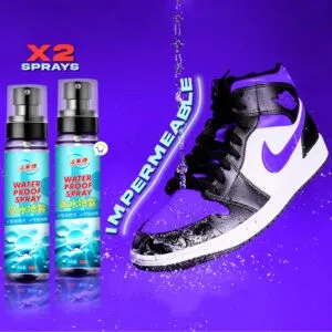 Set x2 spray impermeable para tenis, protege del agua y suciedad.