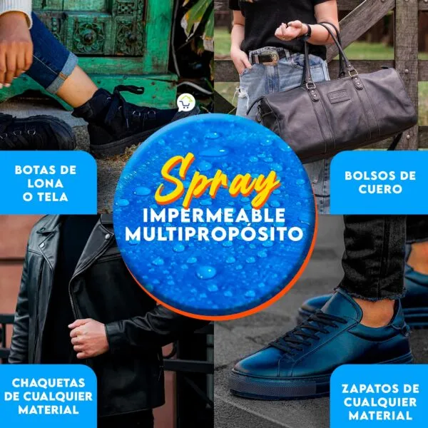 Spray impermeable multipropósito Nano Protección: botas, bolsos y chaquetas.