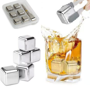 Set X6 Cubos De Hielo Para Whisky Mantiene Frío Reutilizable - Imagen 1