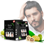 Set x10 Shampoo Black Hair Cubre Canas Sobres Tinte Negro - Imagen 1