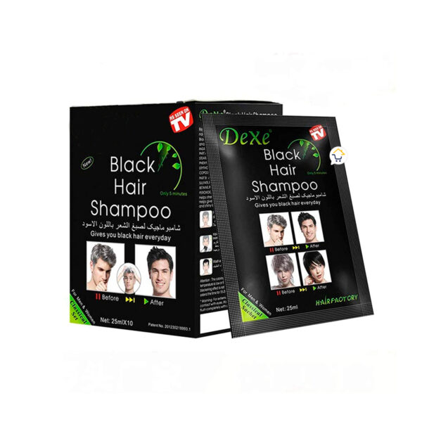 Set x10 Shampoo Cubre Canas Sobres Tinte Negro - Imagen 2