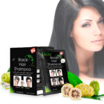 Set x10 Shampoo Black Hair Cubre Canas Sobres Tinte Negro - Imagen 3