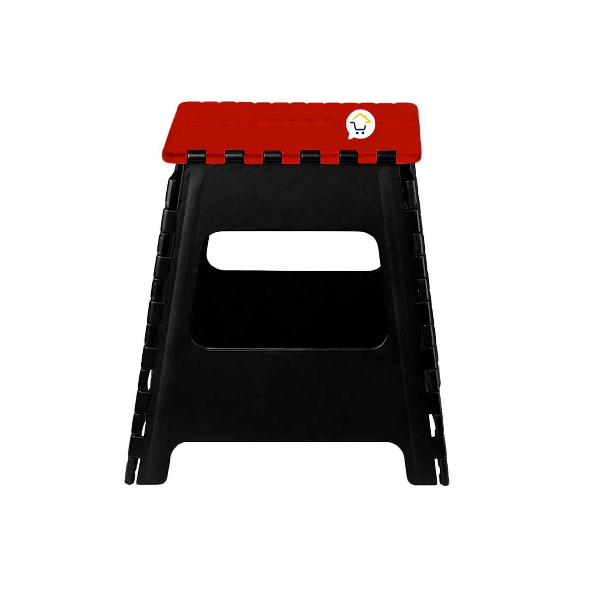 Silla plegable roja y negra portátil, taburete de camping, resistente, liviana, 150kg.