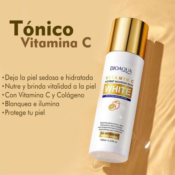 Kit White Vitamina C Aclarante BIOAQUA X5 (Jabón +Serum+ Tónico + Crema + Mascarilla) - Imagen 3