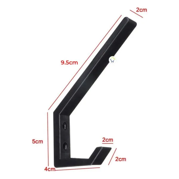 Set x2 soportes para casco de moto negros, uno mide 9.5cm, ideales para pared.