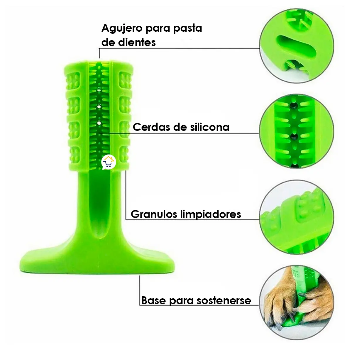 Set x2 Juguete Cepillo Dientes Grande Mascota Rasca Encías - Imagen 11