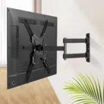 Soporte de pared para TV LED LCD de 14-42", brazos extensibles y giratorios, negro.