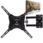 Soporte de pared negro para TV LED LCD de 14 a 42 pulgadas, extensible y ajustable.