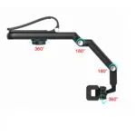 Clip universal para celular con rotación de 360° y articulaciones de 180°.