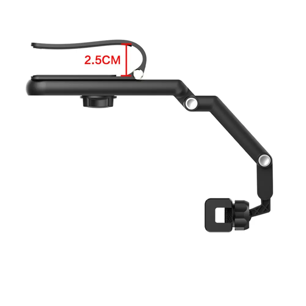 Clip universal para celular en mano libre, con brazo articulado y medida de 2.5cm.