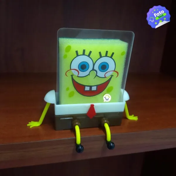 Porta esponja de cocina Bob Esponja escurridor para grifo, con diseño divertido.