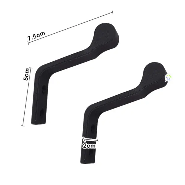 Soportes multifuncionales negros para colgar casco de moto en pared, 7.5cm x 5cm.