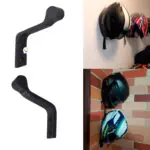Set x2 soportes para casco de moto multifuncionales de pared.