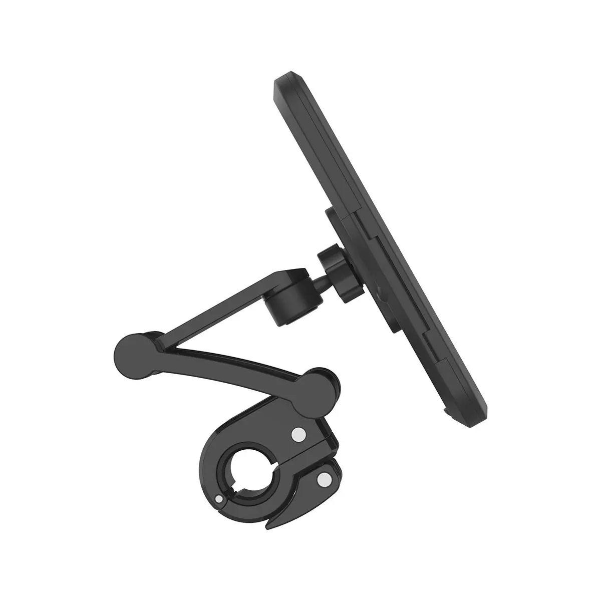Soporte para celular de moto y bicicleta, negro, ajustable e impermeable.
