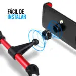 Soporte universal celular asiento trasero auto holder: fácil instalación, ideal para viajes.