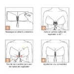 Sujetador adhesivo de levante de senos con cordón frontal ajustable.