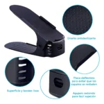 Set x4 organizador de zapatos, diseño antideslizante y bordes lisos para fácil sujeción.