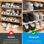 Set x4 Organizador de Zapatos: orden y elegancia en tu armario, ahorrando espacio.