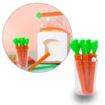 Set x10 clips selladores de bolsas en forma de zanahoria, herméticos y magnéticos para mantener alimentos frescos.