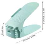 Organizador de zapatos dual para ahorrar espacio, color verde menta, 25.5cm.