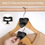 Ganchos conectores de corazón para colgar ropa en armario, ahorran espacio.