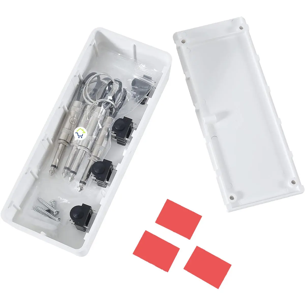 Portallaves para amplificador de guitarra con conectores y tornillos incluidos.