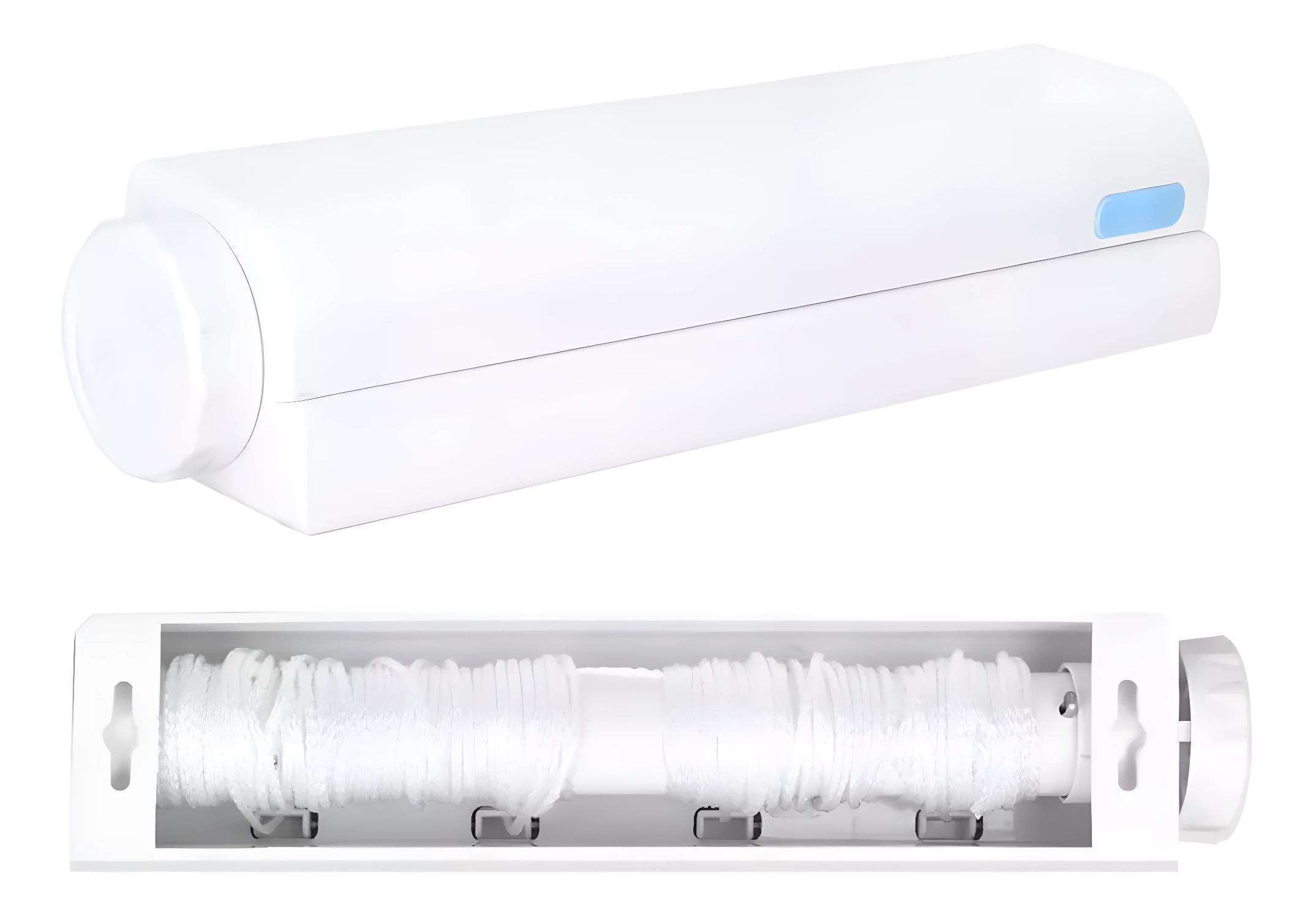 Tendedero plegable de cuerda con 5 líneas retráctiles para colgar ropa.