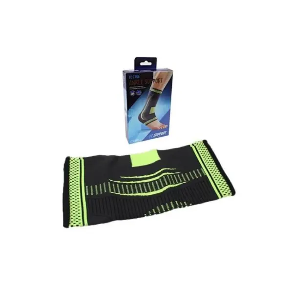 Tobillera de compresión ortopédica YC 7704 para soporte de tobillo, con diseño deportivo.