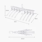 Perchero colgante ahorrador plegable con 8 ganchos, ideal para secar ropa.