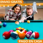 Set de 16 bolas de billar pool estándar con pareja jugando billar. Envío y pago contra entrega.