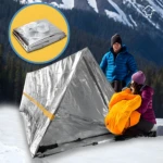 Carpa camping térmica para emergencias, refugio de alta montaña para temperaturas extremas.