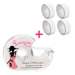Set x5 cinta adhesiva doble faz para escotes y pezoneras con dispensador.