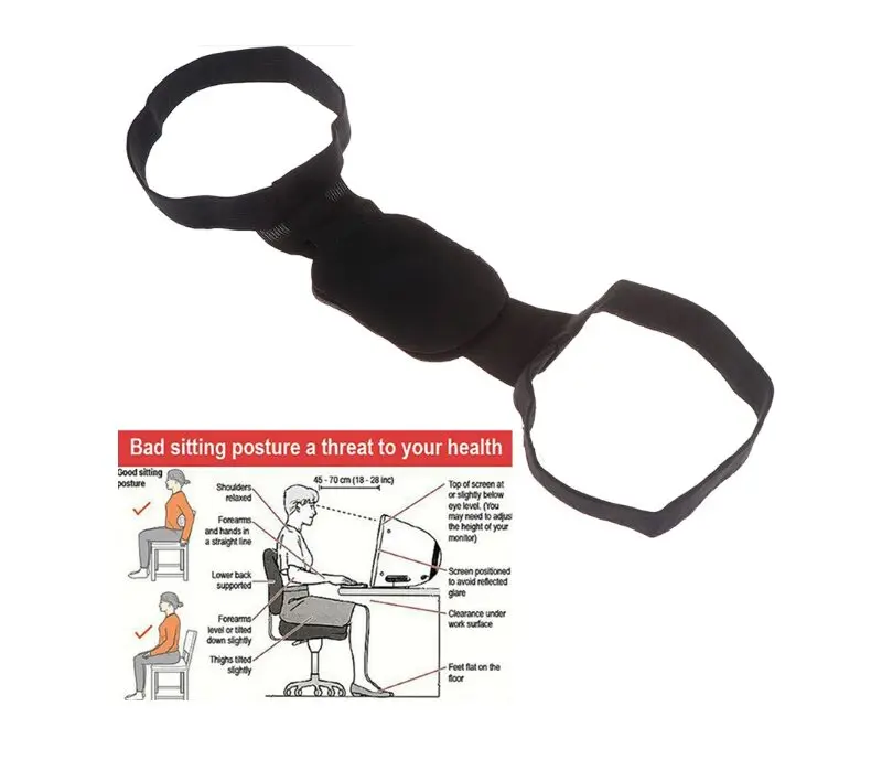 Corrector de postura unisex ligero y ajustable para espalda lumbar, ideal para sentarse bien.