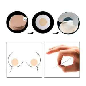 Cubre pezones de fibra de madera para senos, set x10 pares, discretos y cómodos para pechos.