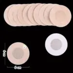 Set x10 pares cubre pezones de fibra de madera para senos, 6cm de diámetro.