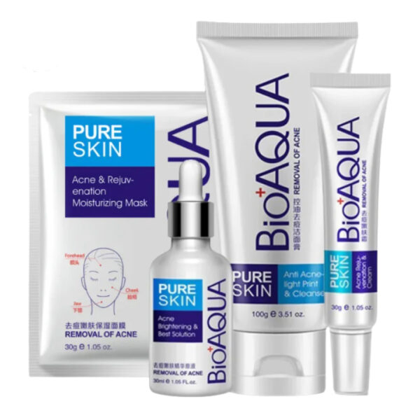 Combo x4 Anti Acné Bioaqua Original (Jabón+Sérum+Crema+Mascarilla) - Imagen 6