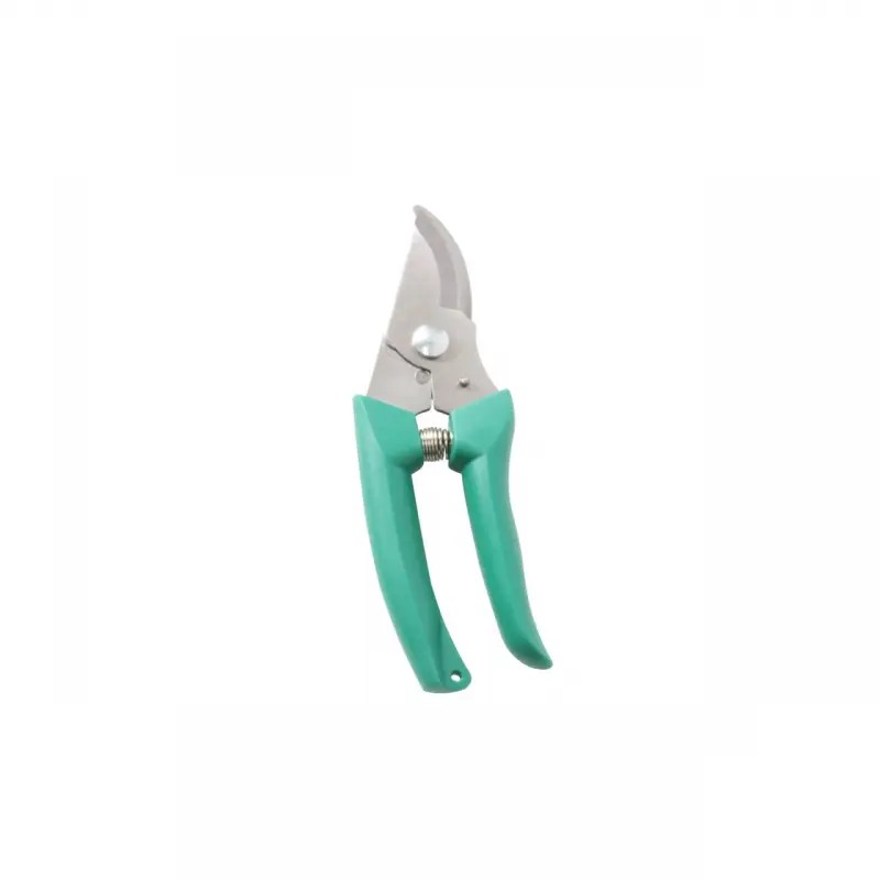 Tijeras de podar verdes para jardinería con cuchillas afiladas, herramienta manual de corte.