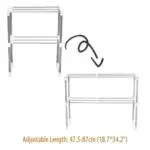 Estante organizador de cocina para microondas multifuncional con dos niveles, ajustable en longitud.
