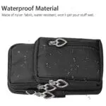 Mini bolso billetera porta celular manos libres para mujer, material impermeable con gotas de agua.