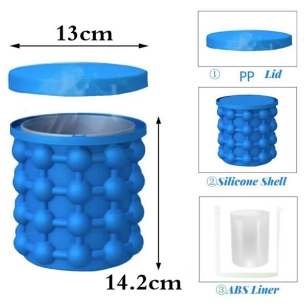 Mini Hielera Flexible Portátil Conservar Cubos Ice Cube - Imagen 4