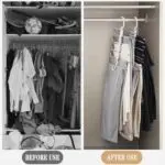 Perchero para pantalones con 5 ganchos giratorios: organiza tu closet y maximiza el espacio.