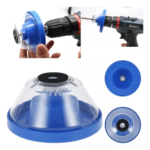 Recolector de polvo para taladro atrapa aserrín y mantiene el área limpia al perforar.