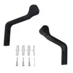 Set x2 soportes de pared negros para casco de moto, con tornillos y tacos.