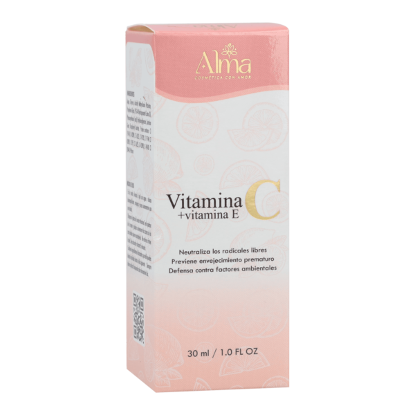 Caja de Vitamina C + Vitamina E de Alma, con gotas y antioxidantes.
