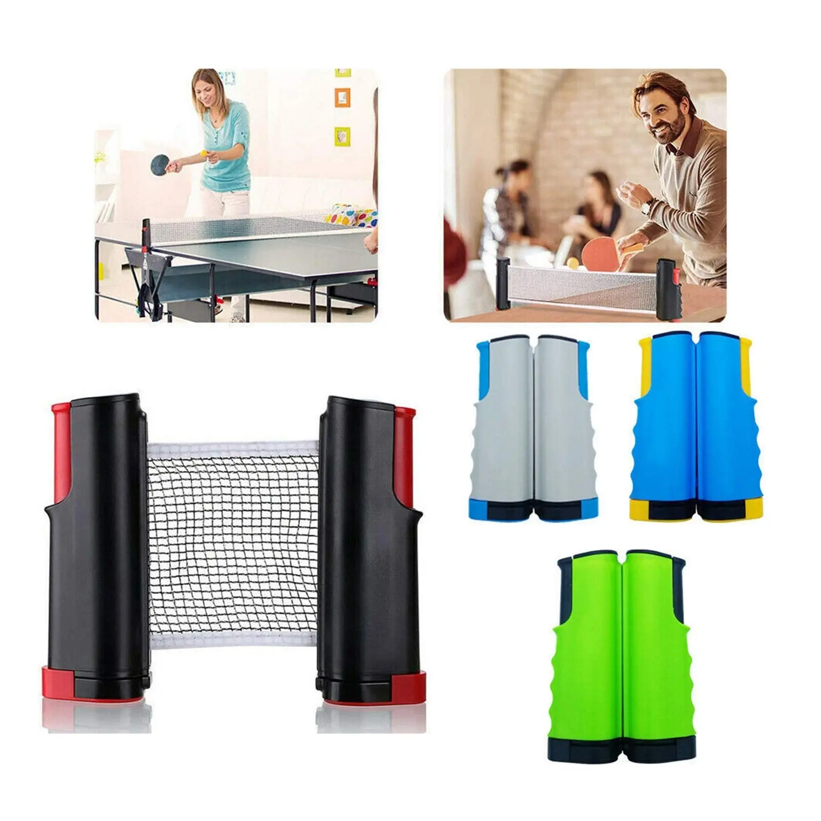 Maya de tenis de mesa ping pong para jugar en familia, con juego de red portátil y múltiples colores.