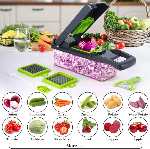 Picador De Verduras/Vegetales 14 En 1 - Imagen 3