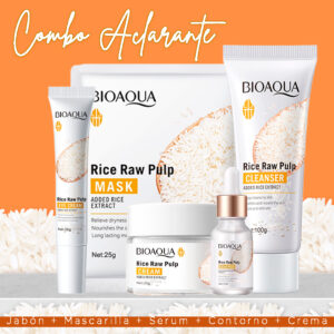 Combo De Arroz BIOAQUA X5 (jabón+contorno+serum+crema+mascarilla) - Imagen 8