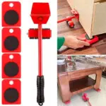 Palanca levanta muebles con 4 bases deslizantes para mover fácilmente mesas y electrodomésticos pesados.