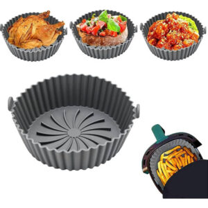 Set x3 Canastilla Silicona Olla Freidora Air Fryer Reutilizable - Imagen 3