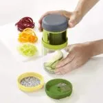 Cortador de verduras en espiral 3 en 1: pica, rebana y ralla zanahoria, calabacín y remolacha fácilmente.